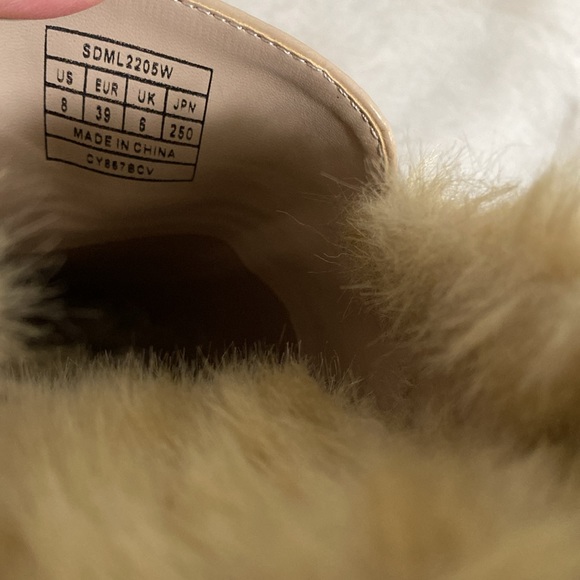 ๐ DREAM PAIRS Chain Loafer Mules with Fur Closed Toe Slip On With ๐ฆ - Picture 10 of 12